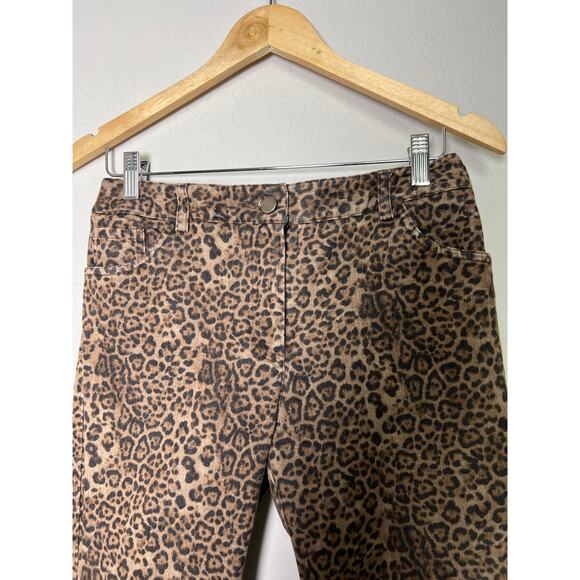 Elliott‎ Lauren Women's Leopard Straight Leg Pant Size 6 - Picture 4 of 9